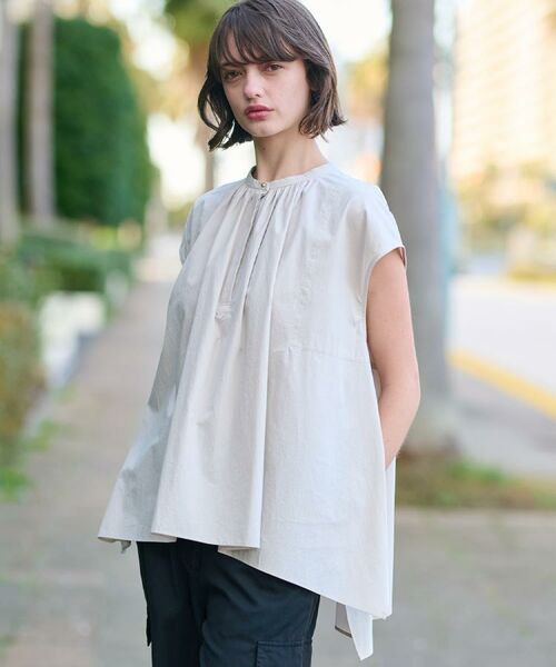 DRESSTERIOR / ドレステリア シャツ・ブラウス | 【コットン100％/洗える】フレンチスリーブイレギュラーヘムブラウス | 詳細23