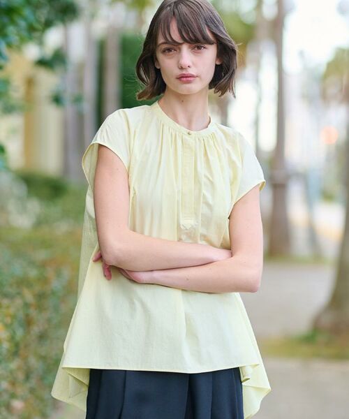 DRESSTERIOR / ドレステリア シャツ・ブラウス | 【コットン100％/洗える】フレンチスリーブイレギュラーヘムブラウス | 詳細4