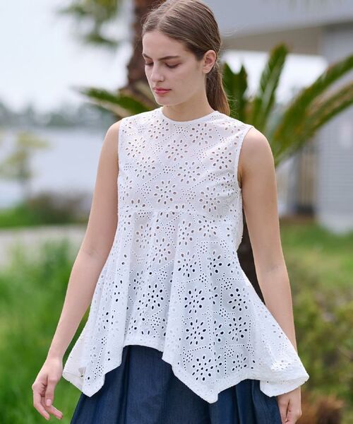 DRESSTERIOR / ドレステリア シャツ・ブラウス | 【コットン100％/洗える】カットワークレースブラウス | 詳細2