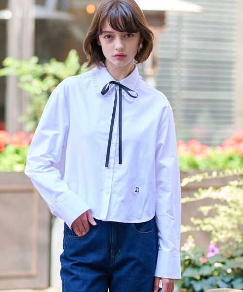 DRESSTERIOR / ドレステリア シャツ・ブラウス | 【洗える/コットン混】フリルカラーオックスブラウス | 詳細10