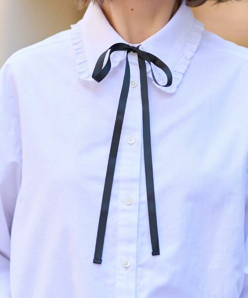 DRESSTERIOR / ドレステリア シャツ・ブラウス | 【洗える/コットン混】フリルカラーオックスブラウス | 詳細13