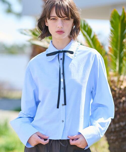 DRESSTERIOR / ドレステリア シャツ・ブラウス | 【洗える/コットン混】フリルカラーオックスブラウス | 詳細17