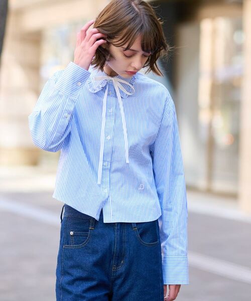 DRESSTERIOR / ドレステリア シャツ・ブラウス | 【洗える/コットン混】フリルカラーオックスブラウス | 詳細25