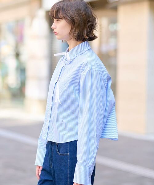 DRESSTERIOR / ドレステリア シャツ・ブラウス | 【洗える/コットン混】フリルカラーオックスブラウス | 詳細28