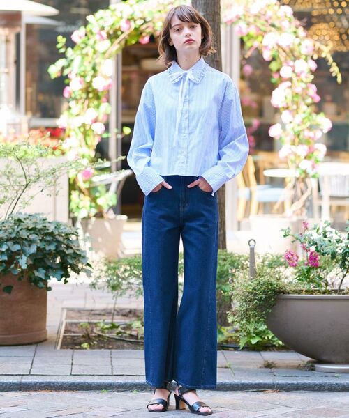 DRESSTERIOR / ドレステリア シャツ・ブラウス | 【洗える/コットン混】フリルカラーオックスブラウス | 詳細7