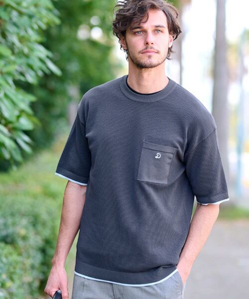 DRESSTERIOR / ドレステリア ニット・セーター | ドライメッシュニット(チャコールグレー(014))