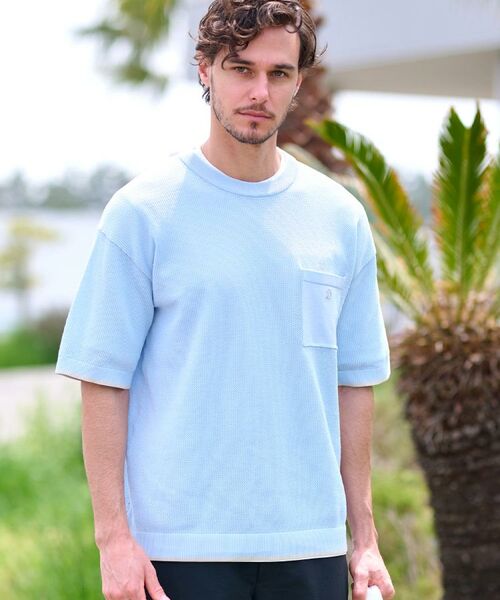 DRESSTERIOR / ドレステリア ニット・セーター | ドライメッシュニット(サックスブルー(090))