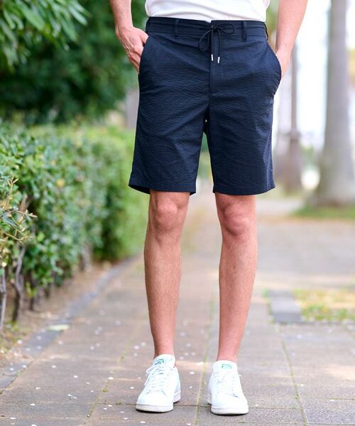 DRESSTERIOR / ドレステリア ショート・ハーフ・半端丈パンツ | 【洗える/セットアップ可/吸湿速乾】COOLMAX シアサッカー ショートパンツ | 詳細3
