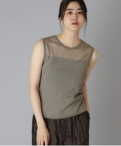 DRESSTERIOR / ドレステリア ニット・セーター | デコルテシアーノースリーブニット