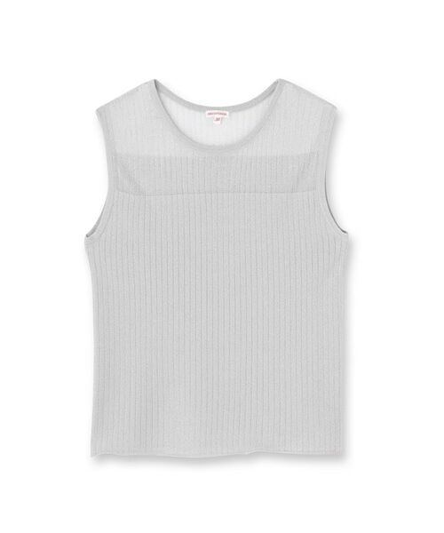 DRESSTERIOR / ドレステリア ニット・セーター | デコルテシアーノースリーブニット | 詳細1