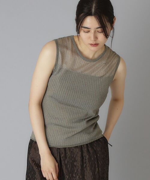 DRESSTERIOR / ドレステリア ニット・セーター | デコルテシアーノースリーブニット | 詳細7
