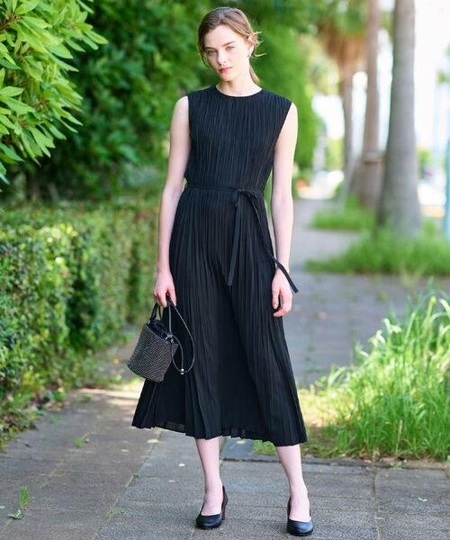 DRESSTERIOR / ドレステリア ロング・マキシ丈ワンピース | 【洗える/オンオフ】プリーツノースリーブワンピース | 詳細1
