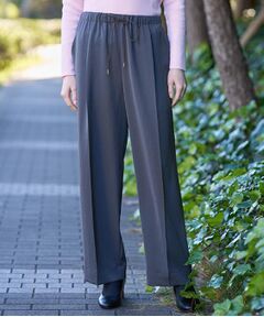 DRESSTERIOR / ドレステリア パンツ | 【洗える/ウエストゴム】サテンイージーパンツ