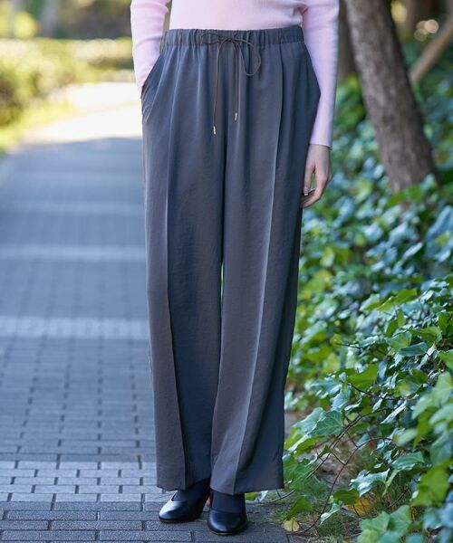 DRESSTERIOR / ドレステリア パンツ | 【洗える/ウエストゴム】サテンイージーパンツ | 詳細6