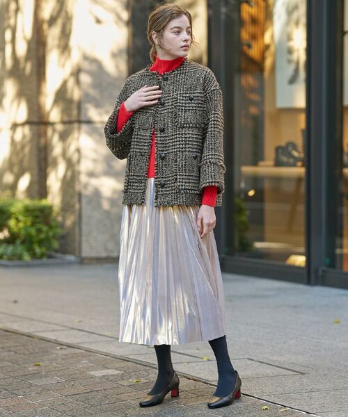 DRESSTERIOR / ドレステリア ロング・マキシ丈スカート | 【洗える/ストレッチ性/オンオフ】箔プリントプリーツスカート | 詳細11