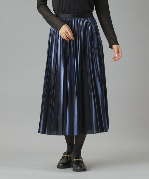 DRESSTERIOR / ドレステリア ロング・マキシ丈スカート | 【洗える/ストレッチ性/オンオフ】箔プリントプリーツスカート | 詳細12