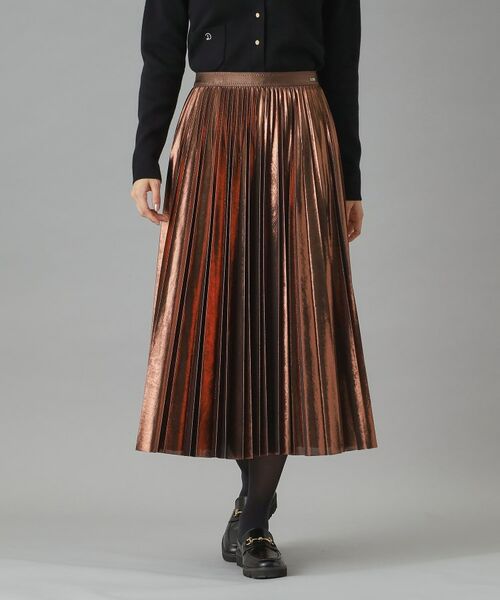 DRESSTERIOR / ドレステリア ロング・マキシ丈スカート | 【洗える/ストレッチ性/オンオフ】箔プリントプリーツスカート | 詳細13