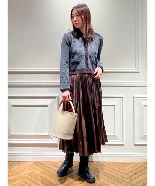 DRESSTERIOR / ドレステリア ロング・マキシ丈スカート | 【洗える/ストレッチ性/オンオフ】箔プリントプリーツスカート | 詳細29