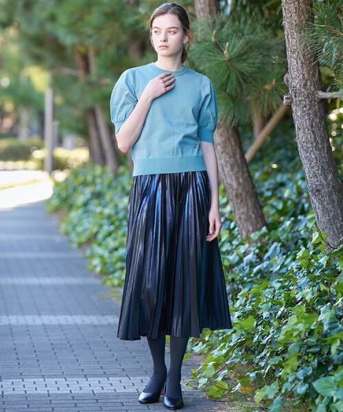 DRESSTERIOR / ドレステリア ロング・マキシ丈スカート | 【洗える/ストレッチ性/オンオフ】箔プリントプリーツスカート | 詳細7