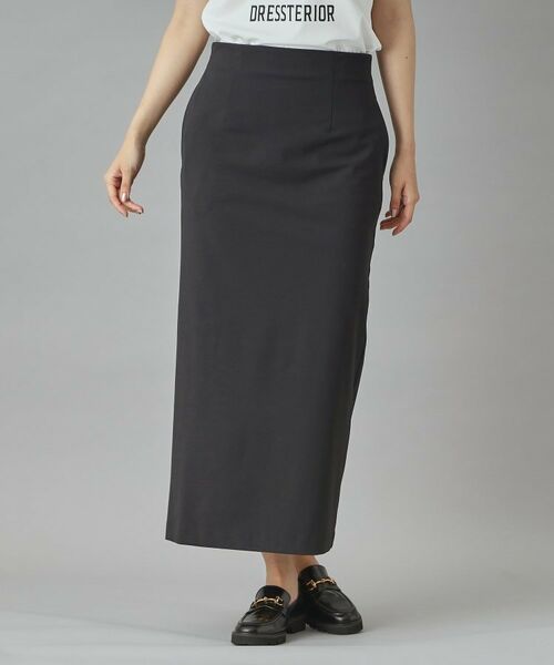 DRESSTERIOR / ドレステリア ロング・マキシ丈スカート | 【洗える/ポケット付き】ストレッチナロースカート(ブラック(019))