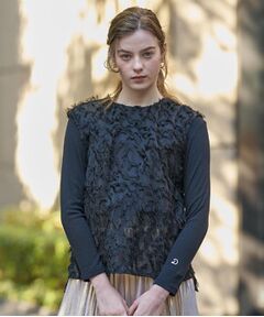 DRESSTERIOR / ドレステリア シャツ・ブラウス | 【セットアップ可/トレンド】カットジャカードフレンチスリーブブラウス