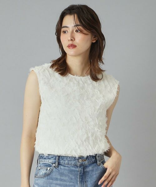 DRESSTERIOR / ドレステリア シャツ・ブラウス | 【セットアップ可/トレンド】カットジャカードフレンチスリーブブラウス | 詳細10