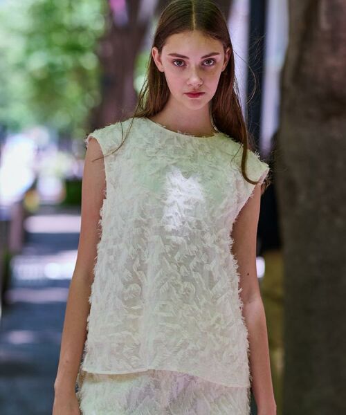 DRESSTERIOR / ドレステリア シャツ・ブラウス | 【セットアップ可/トレンド】カットジャカードフレンチスリーブブラウス | 詳細5