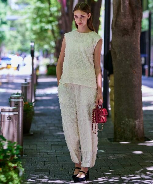 DRESSTERIOR / ドレステリア シャツ・ブラウス | 【セットアップ可/トレンド】カットジャカードフレンチスリーブブラウス | 詳細8