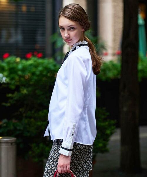 DRESSTERIOR / ドレステリア シャツ・ブラウス | 【洗える/コットン100%】フリルカラーボウタイブラウス | 詳細10