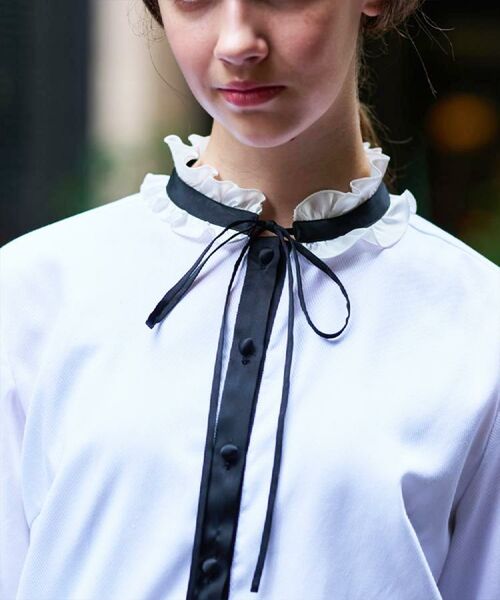 DRESSTERIOR / ドレステリア シャツ・ブラウス | 【洗える/コットン100%】フリルカラーボウタイブラウス | 詳細11