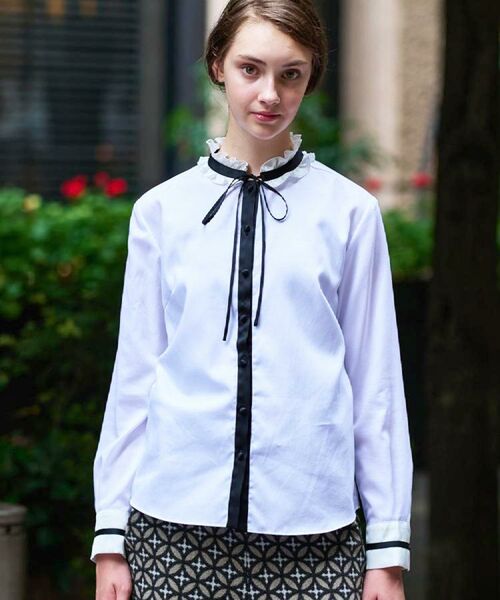 DRESSTERIOR / ドレステリア シャツ・ブラウス | 【洗える/コットン100%】フリルカラーボウタイブラウス | 詳細3