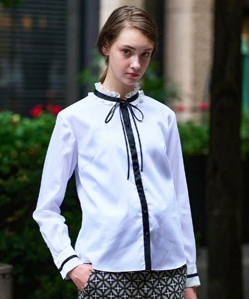 DRESSTERIOR / ドレステリア シャツ・ブラウス | 【洗える/コットン100%】フリルカラーボウタイブラウス | 詳細6