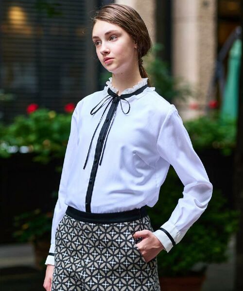 DRESSTERIOR / ドレステリア シャツ・ブラウス | 【洗える/コットン100%】フリルカラーボウタイブラウス | 詳細7