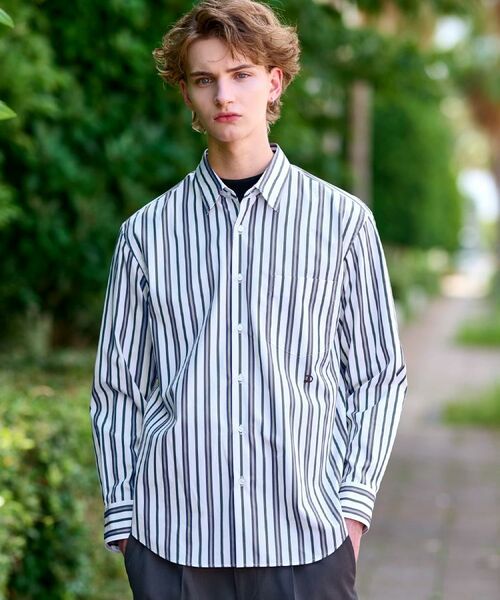 DRESSTERIOR/ドレステリア THOMAS MASON ストライプシャツ グレー(312) 90(S) DRESSTERIOR/ドレステリア THOMAS MASON ストライプシャツ グレー(312) 90(S)