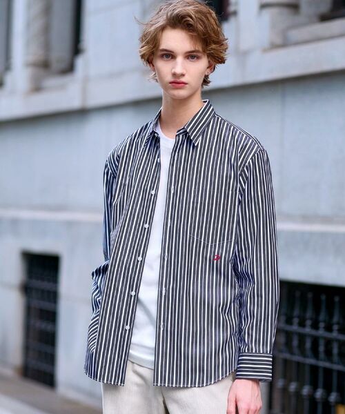 DRESSTERIOR/ドレステリア THOMAS MASON ストライプシャツ ネイビー(394) 91(M) DRESSTERIOR/ドレステリア THOMAS MASON ストライプシャツ ネイビー(394) 91(M)