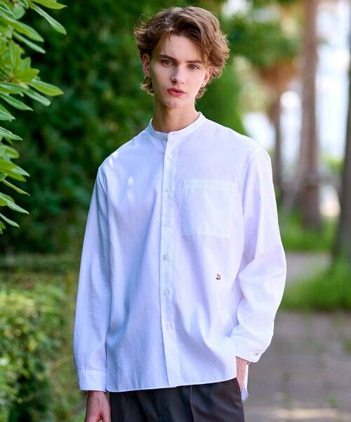 DRESSTERIOR/ドレステリア 200双糸 バンドカラーシャツ ホワイト(001) 91(M)