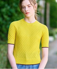 DRESSTERIOR / ドレステリア ニット・セーター | 【6色展開/オンオフ】レース編みハーフスリーブニット