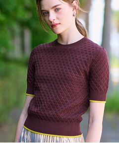 DRESSTERIOR / ドレステリア ニット・セーター | 【6色展開/オンオフ】レース編みハーフスリーブニット