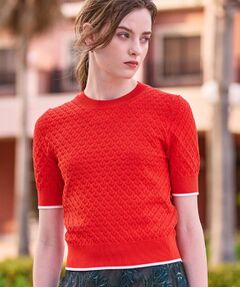 ドレステリアDRESSTERIORベージュ タートルネック ニットワンピース38 DRESSTERIOR（ドレステリア）の「◇フラワードットプリント