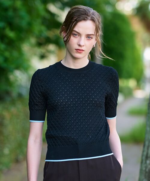 DRESSTERIOR / ドレステリア ニット・セーター | 【6色展開/オンオフ】レース編みハーフスリーブニット | 詳細10