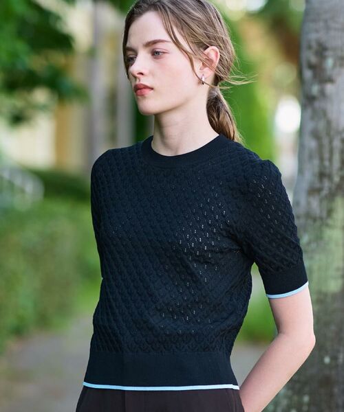 DRESSTERIOR / ドレステリア ニット・セーター | 【6色展開/オンオフ】レース編みハーフスリーブニット | 詳細11