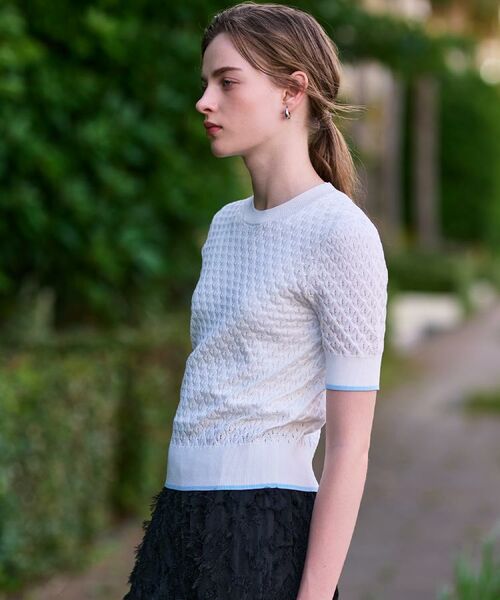 DRESSTERIOR / ドレステリア ニット・セーター | 【6色展開/オンオフ】レース編みハーフスリーブニット | 詳細5