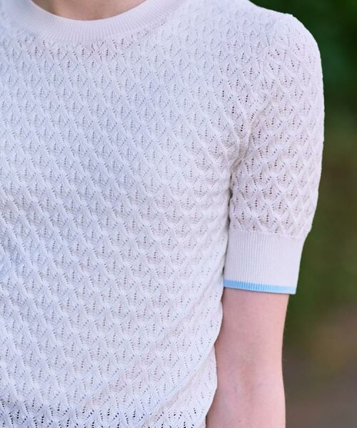 DRESSTERIOR / ドレステリア ニット・セーター | 【6色展開/オンオフ】レース編みハーフスリーブニット | 詳細7