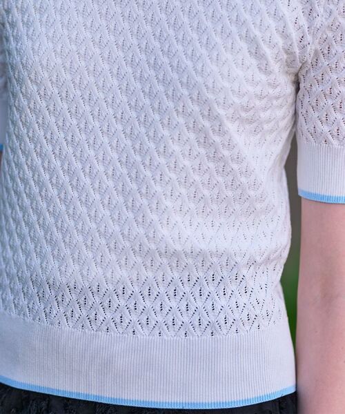 DRESSTERIOR / ドレステリア ニット・セーター | 【6色展開/オンオフ】レース編みハーフスリーブニット | 詳細8