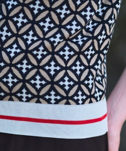 DRESSTERIOR / ドレステリア ニット・セーター | 【コットン100%/オリジナル柄】オーバーラップサークルハーフスリーブニット | 詳細11