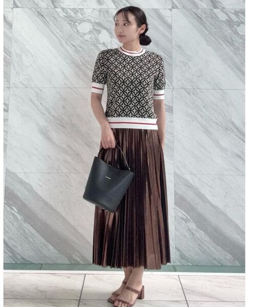 DRESSTERIOR / ドレステリア ニット・セーター | 【コットン100%/オリジナル柄】オーバーラップサークルハーフスリーブニット | 詳細14