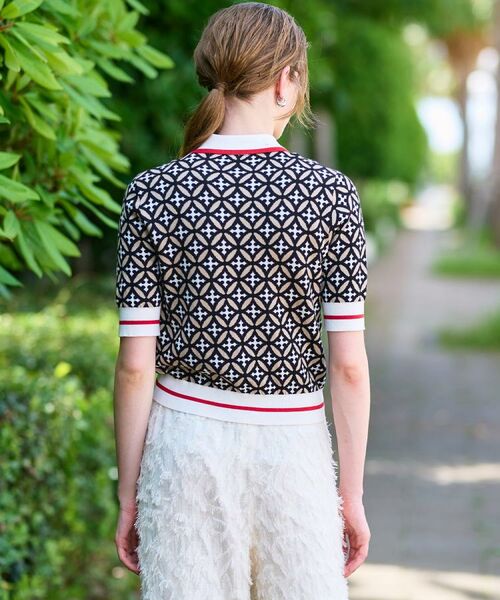 DRESSTERIOR / ドレステリア ニット・セーター | 【コットン100%/オリジナル柄】オーバーラップサークルポロニット | 詳細9