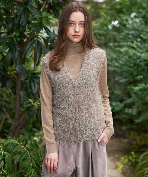 DRESSTERIOR / ドレステリア ニット・セーター | 【洗える/前後2WAY】フェザーヤーン2WAYニットプルオーバー | 詳細1