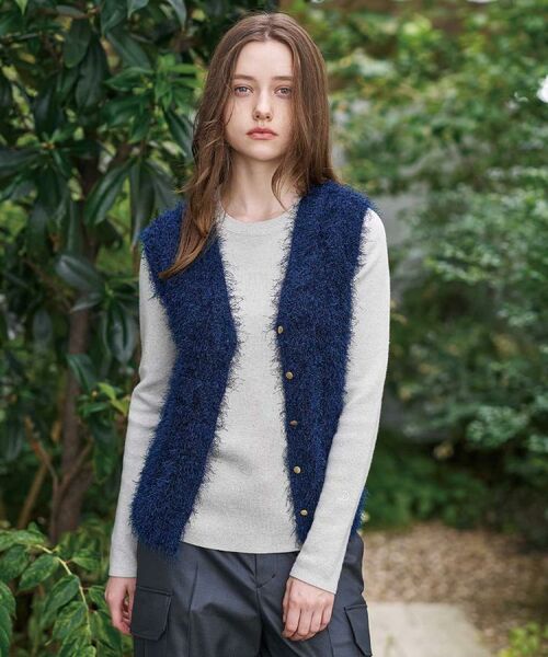 DRESSTERIOR / ドレステリア ニット・セーター | 【洗える/前後2WAY】フェザーヤーン2WAYニットプルオーバー | 詳細24
