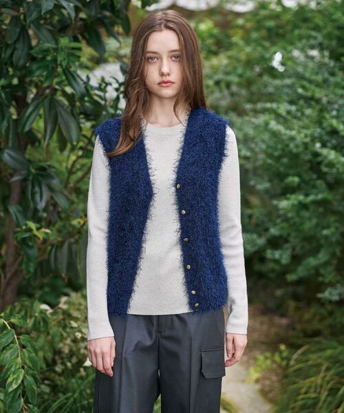 DRESSTERIOR / ドレステリア ニット・セーター | 【洗える/前後2WAY】フェザーヤーン2WAYニットプルオーバー | 詳細25